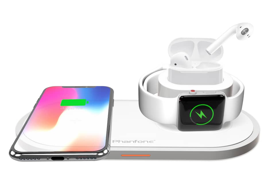 Wireless charger PW21 Wisdom 3-in-1 tabletop charging dock